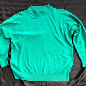 Green Alia Mockneck Sweater